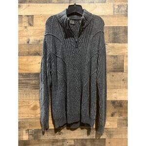 Jos. A. Bank Men’s Traditional Fit 1/4 Zip Sweater – Grey – Size Large
